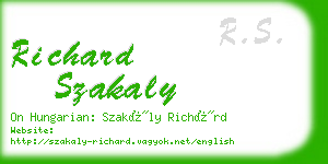 richard szakaly business card